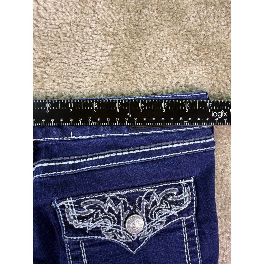 Seven 7 Boot Cut Jeans Embellished Flap Pockets Mid Rise Womens Size 10 C865 - Picture 10 of 13